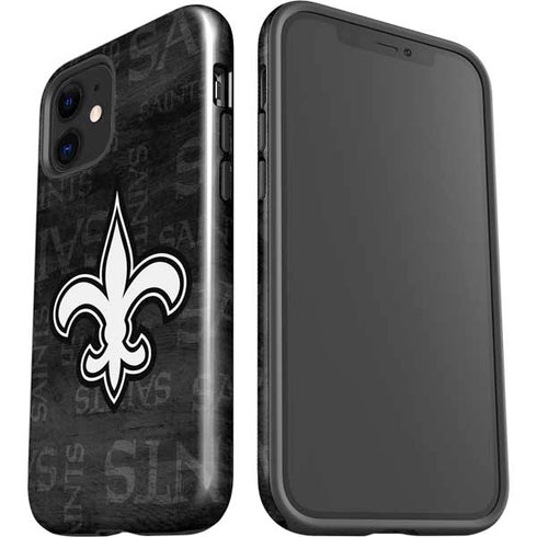 NFL New Orleans Saints Black & White iPhone 12 Impact Case