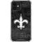 NFL New Orleans Saints Black & White iPhone 12 Mini Clear Case