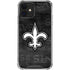 NFL New Orleans Saints Black & White iPhone 12 Mini Clear Case