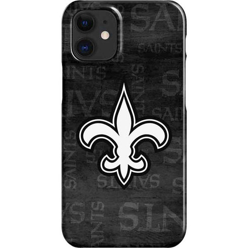 NFL New Orleans Saints Black & White iPhone 12 Mini Lite Case