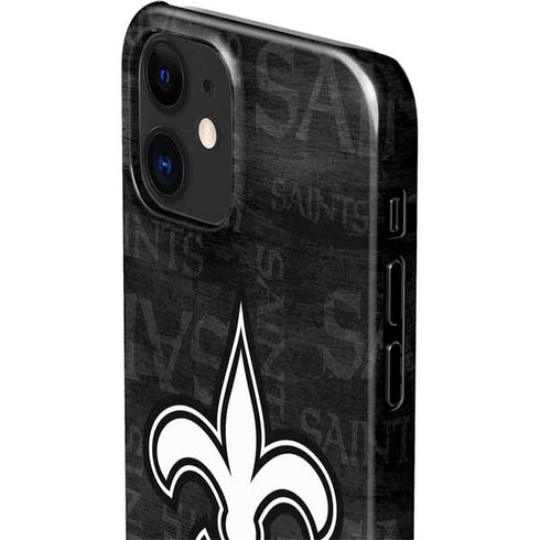 NFL New Orleans Saints Black & White iPhone 12 Mini Lite Case