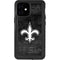 NFL New Orleans Saints Black & White iPhone 12 Mini Waterproof Case