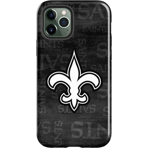 NFL New Orleans Saints Black & White iPhone 12 Pro Impact Case