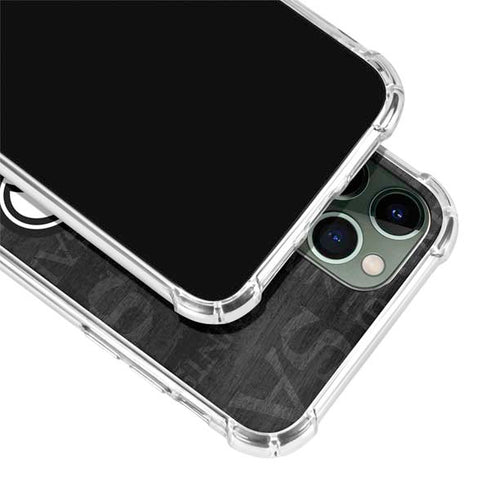 NFL New Orleans Saints Black & White iPhone 12 Pro Max Clear Case