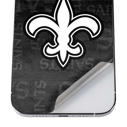 NFL New Orleans Saints Black & White iPhone 12 Pro Max Skin