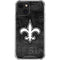 NFL New Orleans Saints Black & White iPhone 13 Mini Clear Case