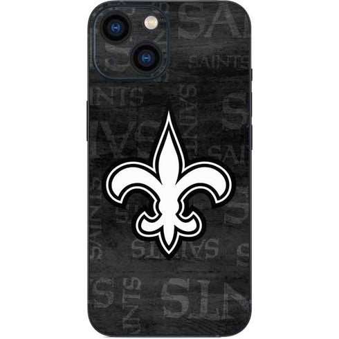NFL New Orleans Saints Black & White iPhone 13 Mini Skin