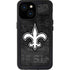 NFL New Orleans Saints Black & White iPhone 13 Mini Waterproof Case