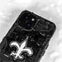NFL New Orleans Saints Black & White iPhone 13 Mini Waterproof Case