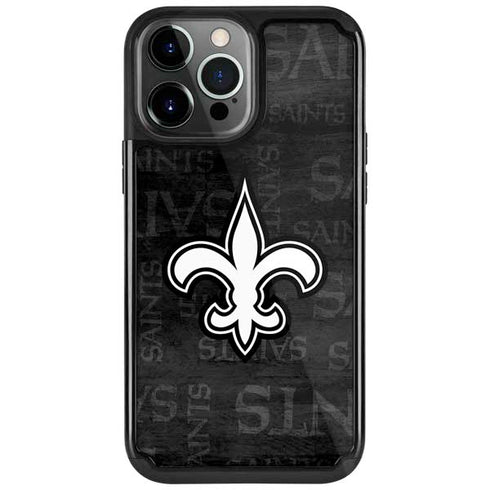NFL New Orleans Saints Black & White iPhone 13 Pro Cargo Case