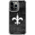 NFL New Orleans Saints Black & White iPhone 13 Pro Clear Case