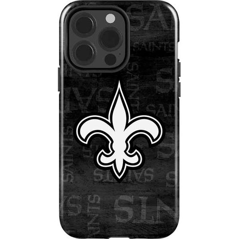 NFL New Orleans Saints Black & White iPhone 13 Pro Impact Case