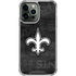 NFL New Orleans Saints Black & White iPhone 13 Pro Max Clear Case