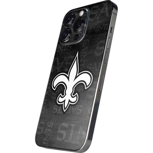 NFL New Orleans Saints Black & White iPhone 13 Pro Max Skin