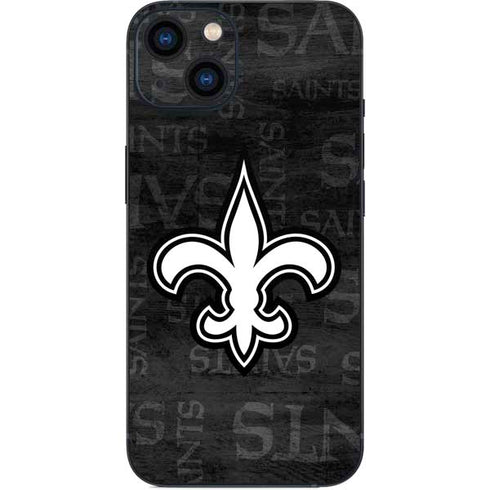 NFL New Orleans Saints Black & White iPhone 13 Skin