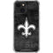NFL New Orleans Saints Black & White iPhone 14 Clear Case