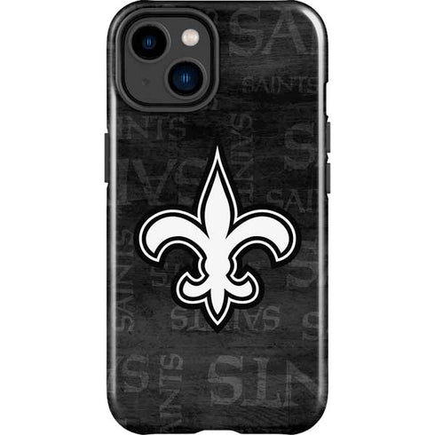 NFL New Orleans Saints Black & White iPhone 15 Plus Impact Case