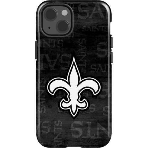 NFL New Orleans Saints Black & White iPhone 15 Impact Case