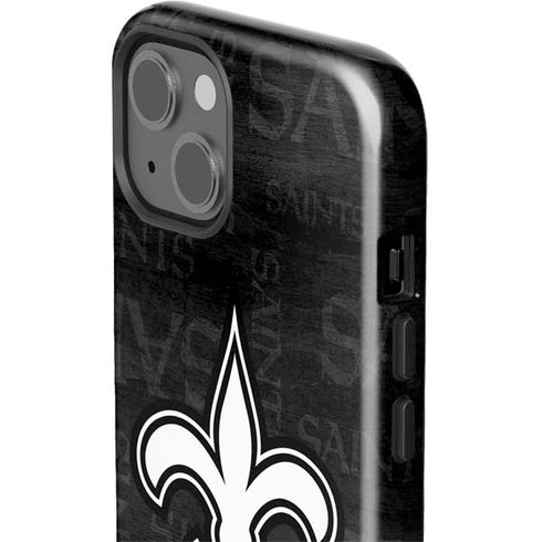NFL New Orleans Saints Black & White iPhone 15 Impact Case