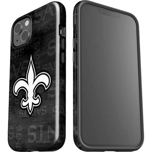 NFL New Orleans Saints Black & White iPhone 15 Impact Case