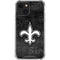 NFL New Orleans Saints Black & White iPhone 14 Plus Clear Case