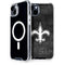NFL New Orleans Saints Black & White iPhone 14 Plus MagSafe Case