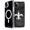 NFL New Orleans Saints Black & White iPhone 15 Plus MagSafe Case