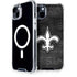 NFL New Orleans Saints Black & White iPhone 15 Plus MagSafe Case
