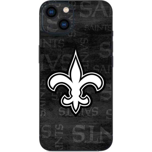 NFL New Orleans Saints Black & White iPhone 15 Plus Skin