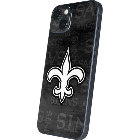 NFL New Orleans Saints Black & White iPhone 14 Plus Skin