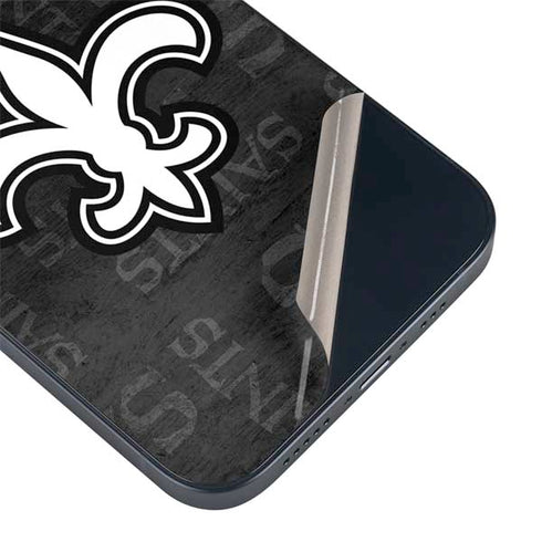 NFL New Orleans Saints Black & White iPhone 15 Plus Skin