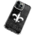 NFL New Orleans Saints Black & White iPhone 14 Pro Clear Case