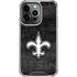 NFL New Orleans Saints Black & White iPhone 14 Pro Clear Case
