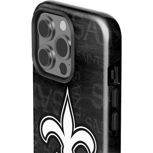 NFL New Orleans Saints Black & White iPhone 15 Pro Impact Case