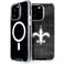 NFL New Orleans Saints Black & White iPhone 14 Pro MagSafe Case