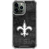 NFL New Orleans Saints Black & White iPhone 14 Pro Max Clear Case