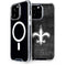 NFL New Orleans Saints Black & White iPhone 15 Pro Max MagSafe Case