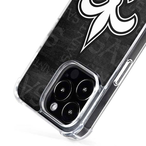 NFL New Orleans Saints Black & White iPhone 14 Pro Max MagSafe Case