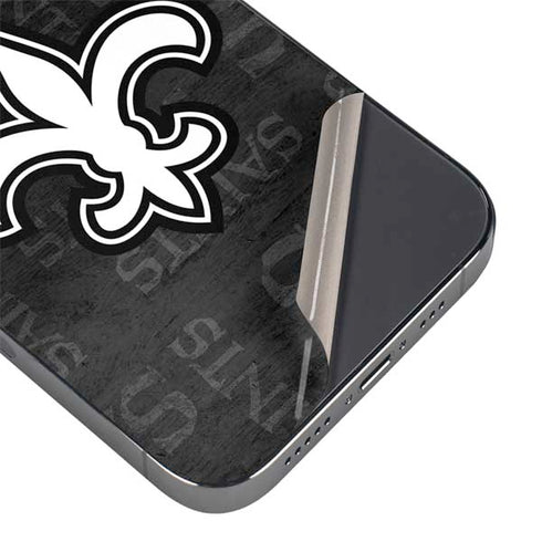 NFL New Orleans Saints Black & White iPhone 14 Pro Max Skin
