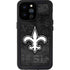 NFL New Orleans Saints Black & White iPhone 14 Pro Max Waterproof Case