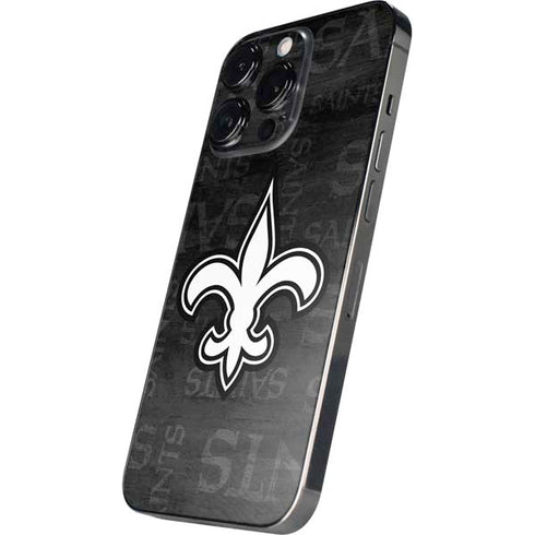 NFL New Orleans Saints Black & White iPhone 14 Pro Skin