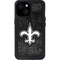 NFL New Orleans Saints Black & White iPhone 15 Waterproof Case