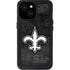 NFL New Orleans Saints Black & White iPhone 15 Waterproof Case