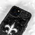 NFL New Orleans Saints Black & White iPhone 15 Waterproof Case