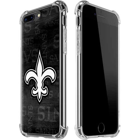 NFL New Orleans Saints Black & White iPhone 7/8 Plus Clear Case