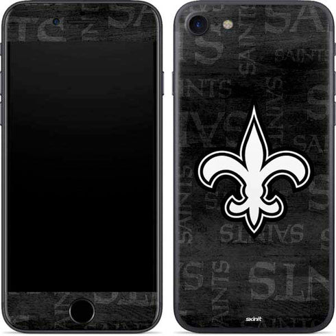 NFL New Orleans Saints Black & White iPhone 7 Skin
