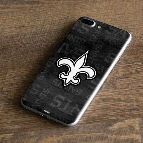 NFL New Orleans Saints Black & White iPhone 8 Plus Skin
