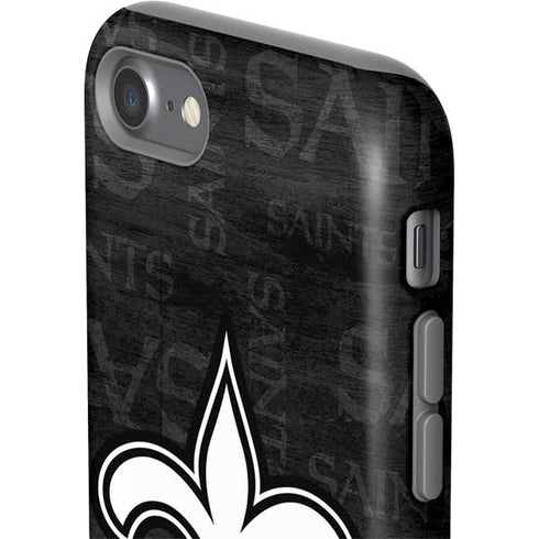 NFL New Orleans Saints Black & White iPhone SE (2nd & 3rd Gen) Pro Case