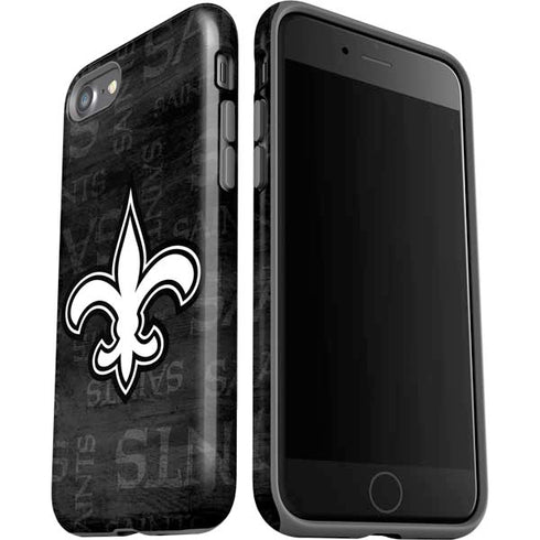 NFL New Orleans Saints Black & White iPhone SE (2nd & 3rd Gen) Pro Case