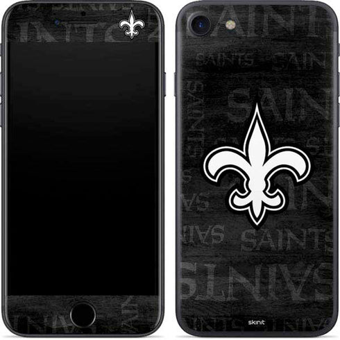NFL New Orleans Saints Black & White iPhone SE (2nd & 3rd Gen) Skin
